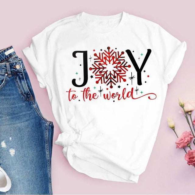 Damen-T-Shirt mit Weihnachtsaufdruck-Bombardina.de