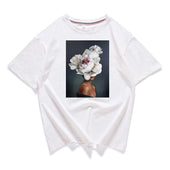 Damen-T-Shirt mit Blumendruck-Bombardina.de