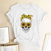 Damen-T-Shirt mit Totenkopfmotiv-Bombardina.de