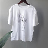 Damen-T-Shirt mit minimalistischem Aufdruck-Bombardina.de