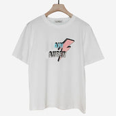 Damen-T-Shirt mit buntem Aufdruck-Bombardina.de