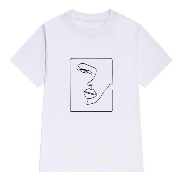 Damen-T-Shirt mit minimalistischem Aufdruck-Bombardina.de