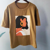 Damen-T-Shirt mit minimalistischem Aufdruck-Bombardina.de