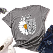 Damen-T-Shirt mit Blumendruck-Bombardina.de