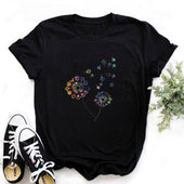 Damen-T-Shirt mit Blumendruck-Bombardina.de