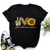 Damen-T-Shirt mit Blumendruck-Bombardina.de
