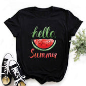 Damen-T-Shirt mit Blumendruck-Bombardina.de