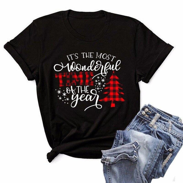 Damen-T-Shirt mit Weihnachtsaufdruck-Bombardina.de