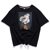 Damen-T-Shirt mit Blumendruck-Bombardina.de