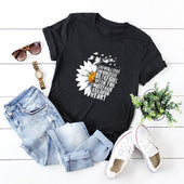 Damen-T-Shirt mit Blumendruck-Bombardina.de