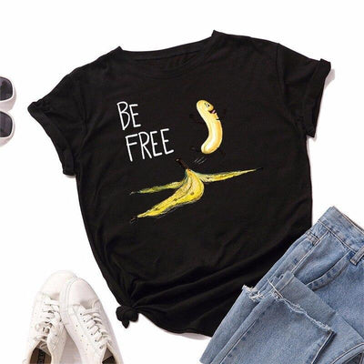Damen-T-Shirt mit Banane-Bombardina.de-Motiv