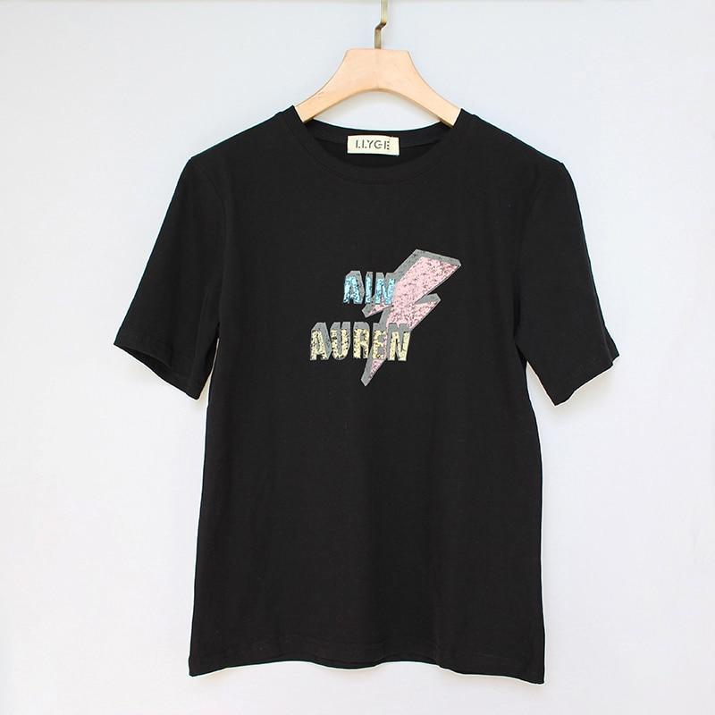 Damen-T-Shirt mit buntem Aufdruck-Bombardina.de
