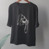 Damen-T-Shirt mit minimalistischem Aufdruck-Bombardina.de