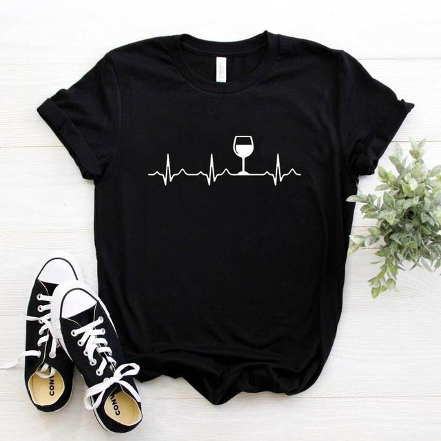 Damen-T-Shirt mit minimalistischem Aufdruck-Bombardina.de