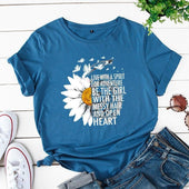 Damen-T-Shirt mit Blumendruck-Bombardina.de