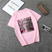 Damen-T-Shirt mit buntem Aufdruck-Bombardina.de