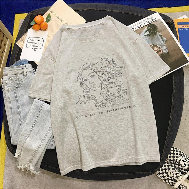 Damen-T-Shirt mit minimalistischem Aufdruck-Bombardina.de