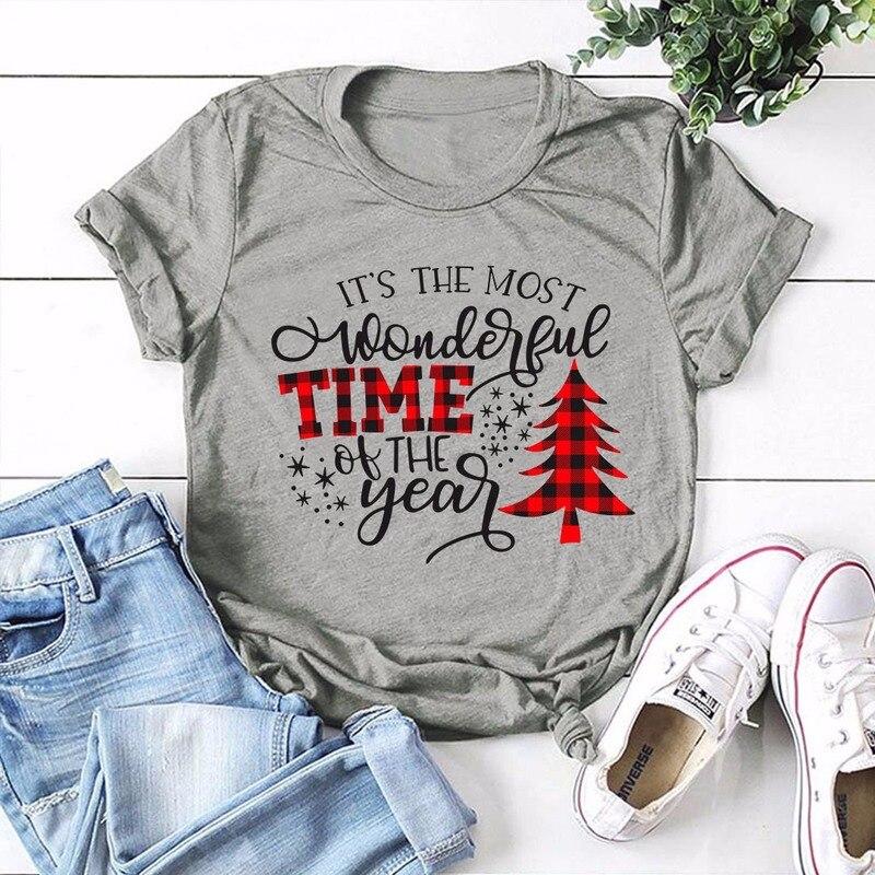 Damen-T-Shirt mit Weihnachtsaufdruck-Bombardina.de