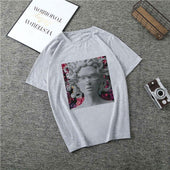 Damen-T-Shirt mit buntem Aufdruck-Bombardina.de