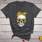 Damen-T-Shirt mit Totenkopfmotiv-Bombardina.de