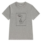Damen-T-Shirt mit minimalistischem Aufdruck-Bombardina.de