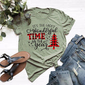 Damen-T-Shirt mit Weihnachtsaufdruck-Bombardina.de