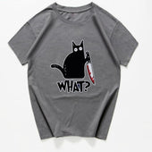Herren T-Shirt mit Katzenmotiv-Bombardina.de