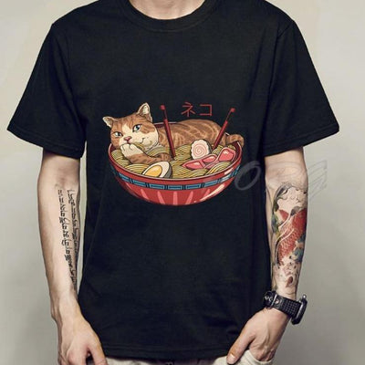 Herren T-Shirt mit Katzenmotiv-Bombardina.de