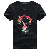 Herren T-Shirt mit buntem Aufdruck-Bombardina.de