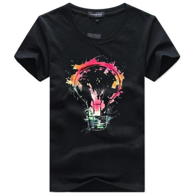 Herren T-Shirt mit buntem Aufdruck-Bombardina.de