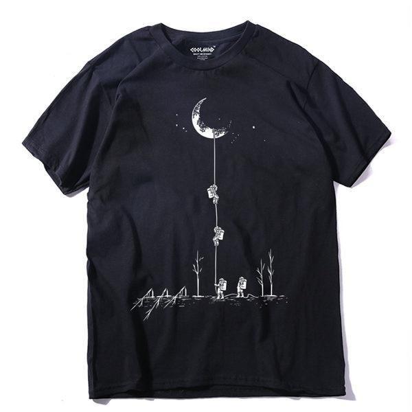 Herren T-Shirt mit Mondmotiv-Bombardina.de