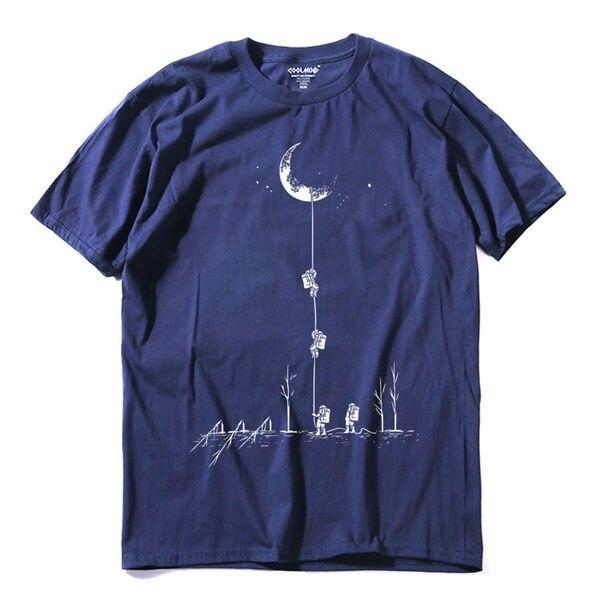 Herren T-Shirt mit Mondmotiv-Bombardina.de