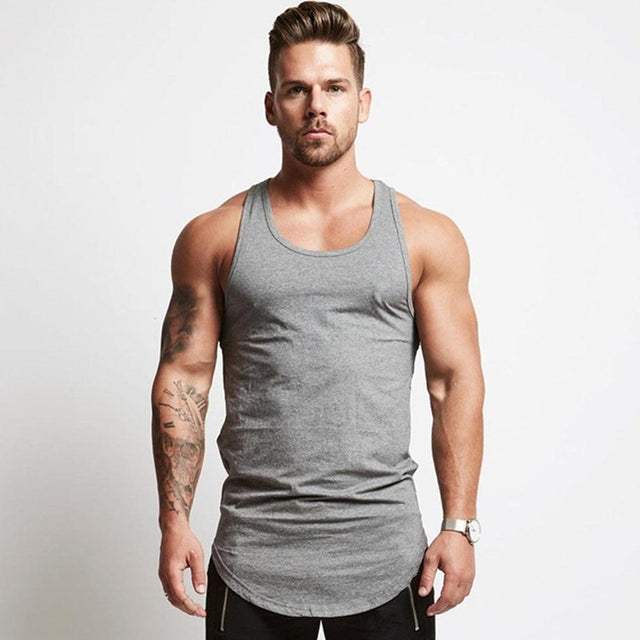 Einfarbiges Tanktop für Herren-Bombardina.de