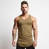Einfarbiges Tanktop für Herren-Bombardina.de