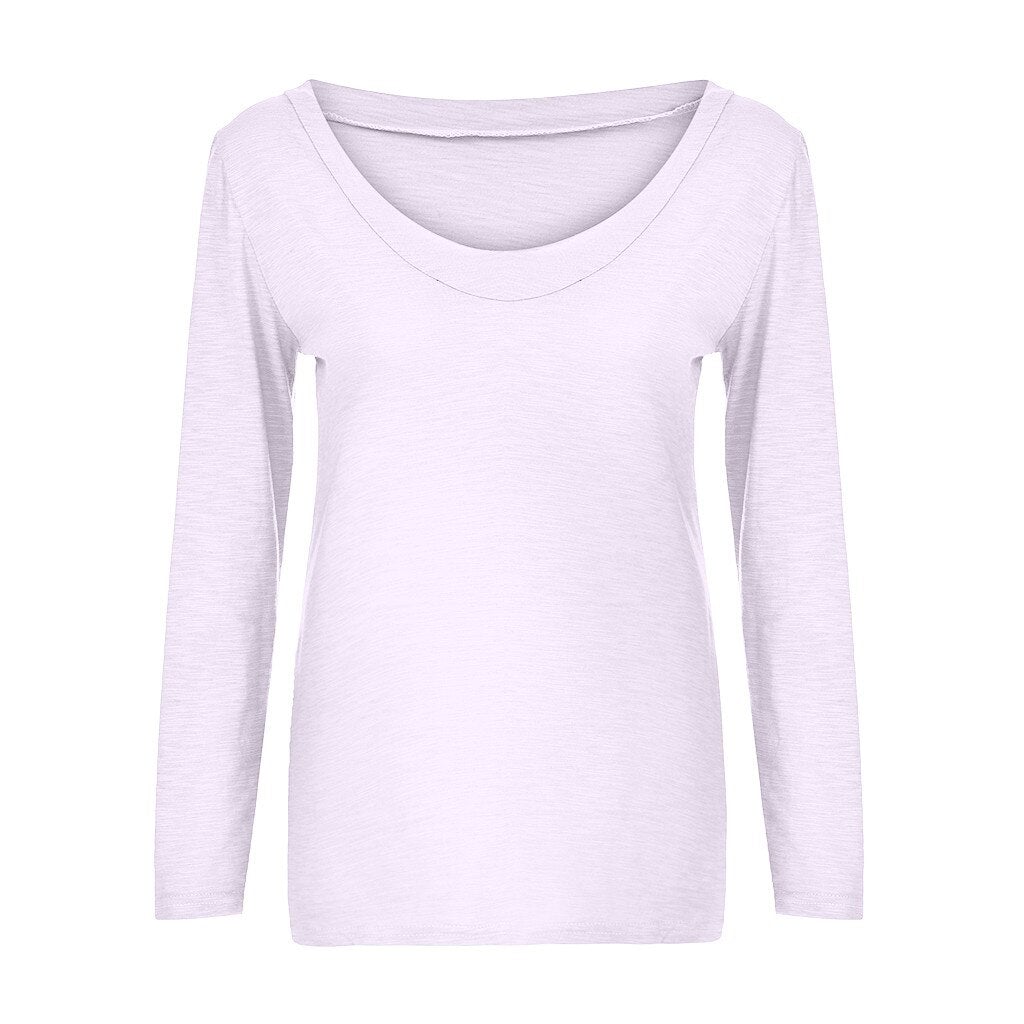 Damen-Langarm-T-Shirt in lockerem Schnitt-Bombardina.de