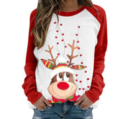 Damen-Langarm-T-Shirt mit Rentier-Bombardina.de