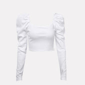 Damen-Langarm-T-Shirt mit Puffärmeln-Bombardina.de