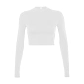 Damen-Langarm-T-Shirt mit kurzem Schnitt-Bombardina.de