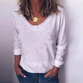 Damen-Langarm-T-Shirt in lockerem Schnitt-Bombardina.de