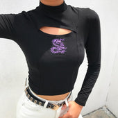 Damen-Langarm-T-Shirt mit Schnitt-Bombardina.de