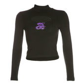Damen-Langarm-T-Shirt mit Schnitt-Bombardina.de