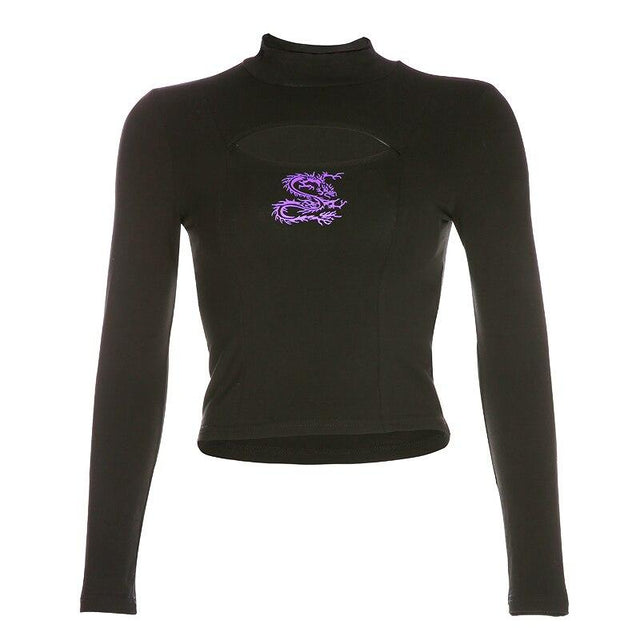 Damen-Langarm-T-Shirt mit Schnitt-Bombardina.de