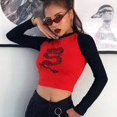 Damen-Langarm-T-Shirt mit kurzem Schnitt-Bombardina.de