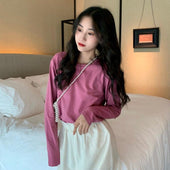 Damen-Langarm-T-Shirt in lockerem Schnitt-Bombardina.de