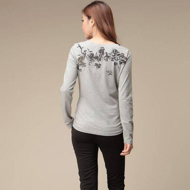 Damen-Langarm-T-Shirt mit dem Aufdruck-Bombardina.de
