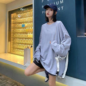 Damen-Langarm-T-Shirt in lockerem Schnitt-Bombardina.de