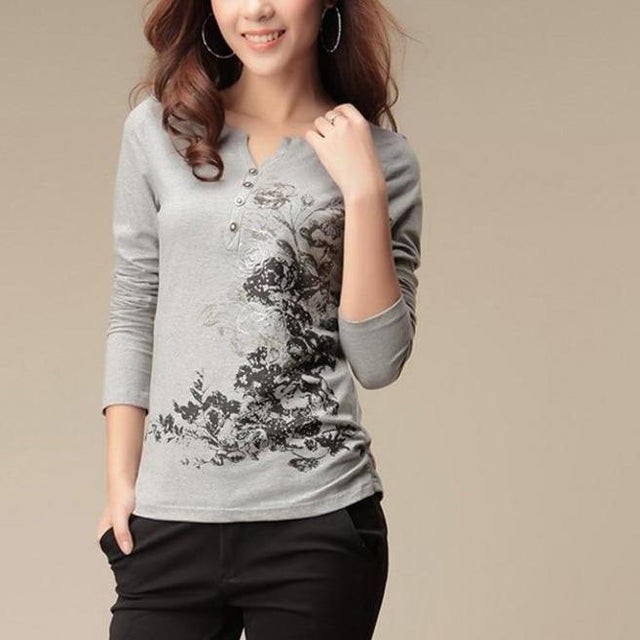 Damen-Langarm-T-Shirt mit dem Aufdruck-Bombardina.de