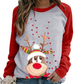 Damen-Langarm-T-Shirt mit Rentier-Bombardina.de