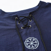 Herren Langarm-T-Shirt mit Schnürung-Bombardina.de