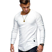 Herren Langarm-T-Shirt mit Naht-Bombardina.de